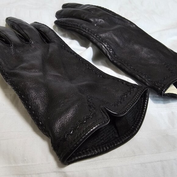 Fownes Brothers Whipstitch Leather Gloves - 2019 - Black - Sz M - Picture 7 of 9
